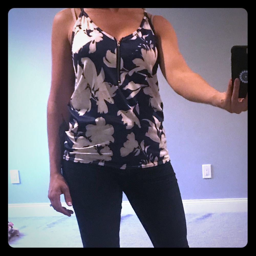 Navy and pink tank top